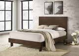 Glenwood 48-inch Platform Panel Bed Warm Brown