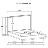 Kailani 52-inch Wingback Bed Beige Oak