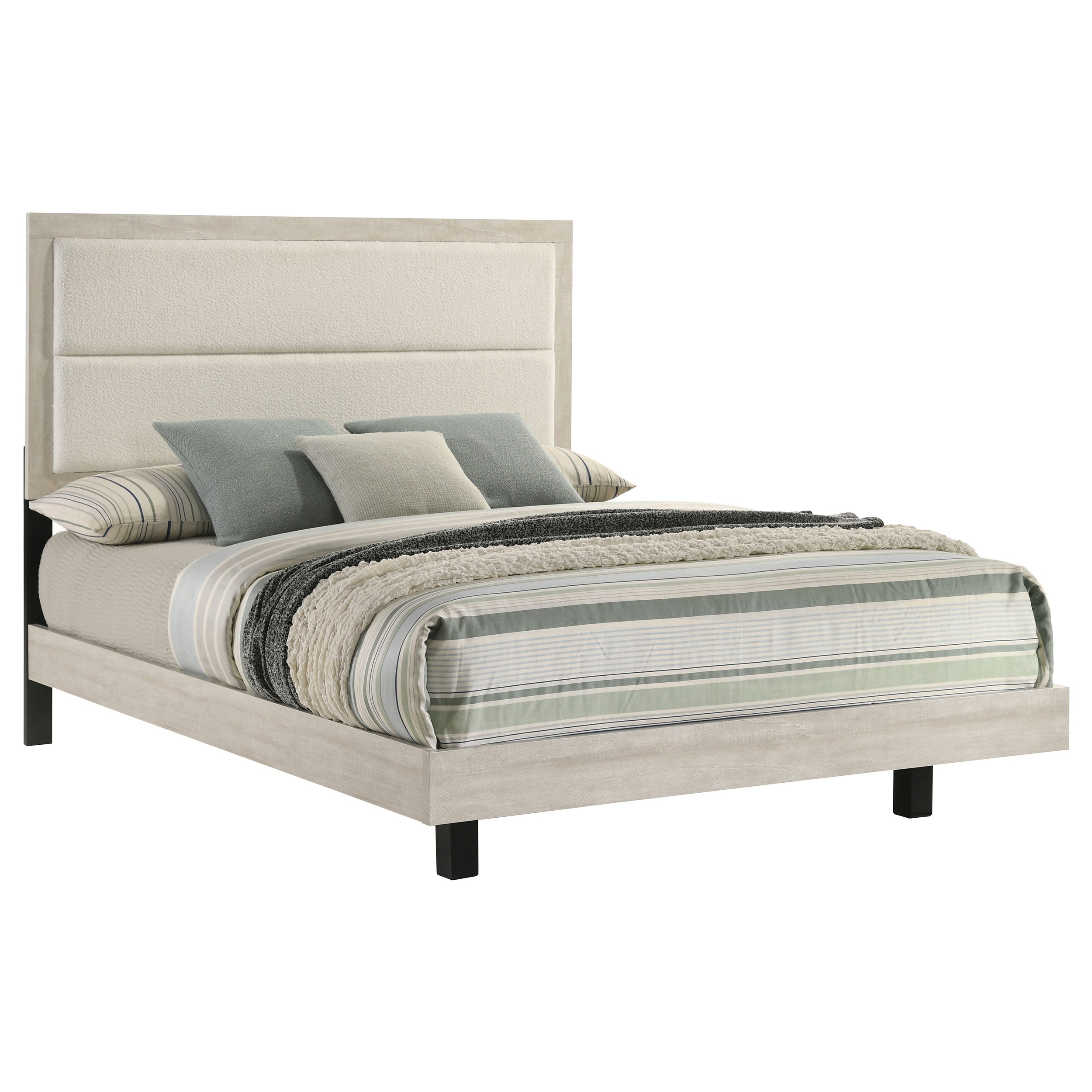 Trenton 54-inch Wood Panel Bed Rustic Cream