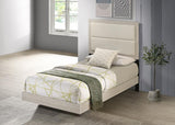 Trenton 54-inch Wood Panel Bed Rustic Cream