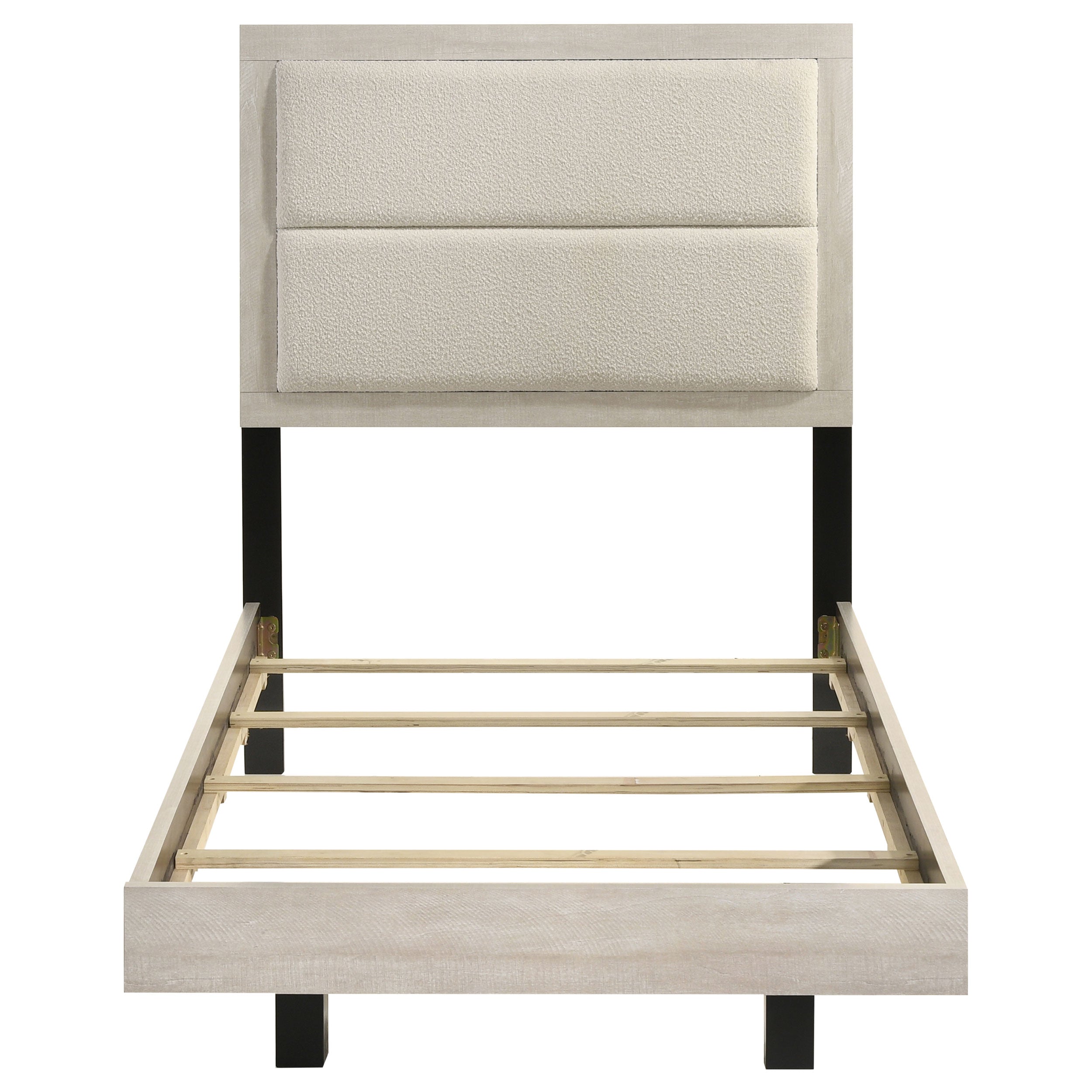 Trenton 54-inch Wood Panel Bed Rustic Cream
