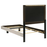 Trenton 54-inch Wood Panel Bed Rustic Cream