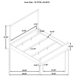 Gracemont 57-inch Panel Bed Grey and