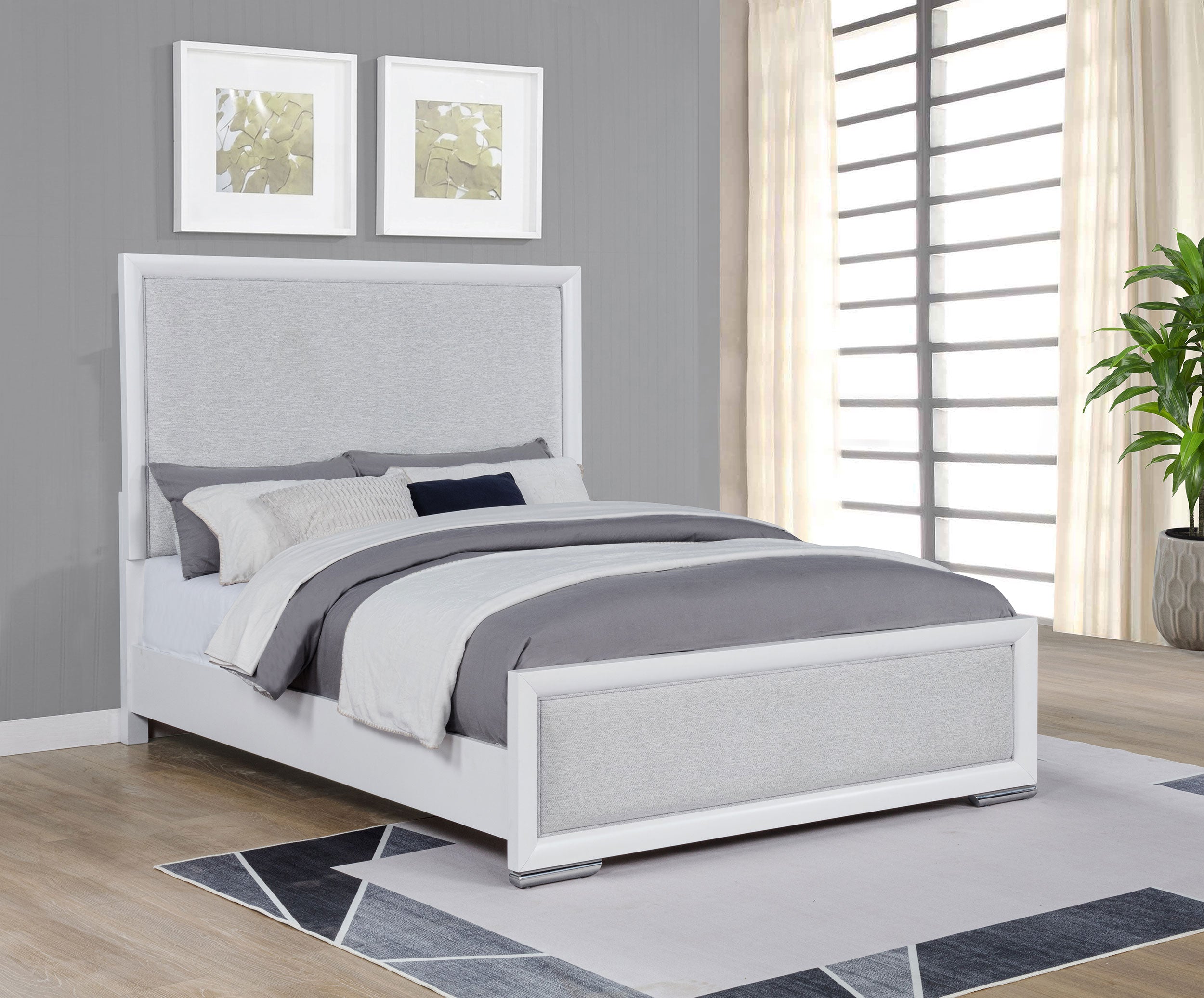 Gracemont 57-inch Panel Bed Grey and