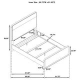 Ladera 56-inch Panel Bed Light Elm
