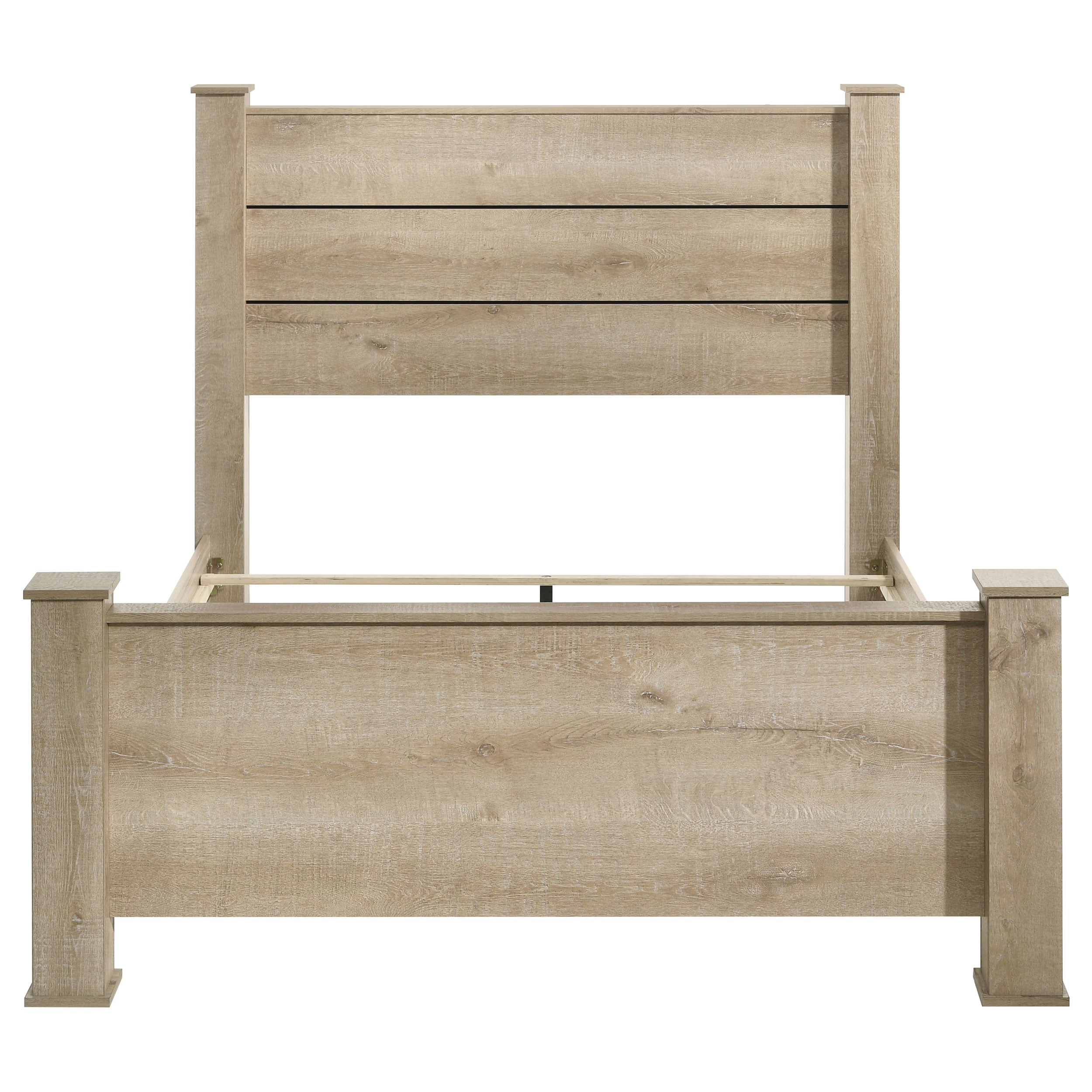 Oakglen 55-inch Panel Bed Weathered Oak