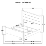 Oakglen 55-inch Panel Bed Weathered Oak