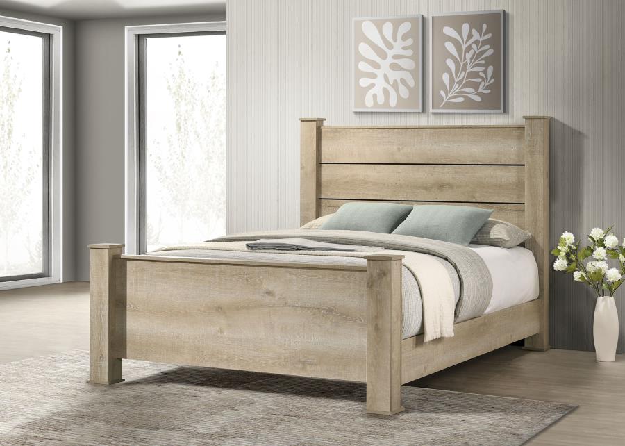 Oakglen 55-inch Panel Bed Weathered Oak