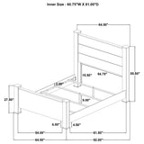 Oakglen 55-inch Panel Bed Weathered Oak