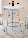 Retro Round 30-inch 1950's Bistro Pub Height Bar Table