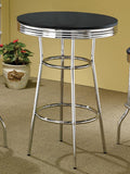 Retro Round 30-inch 1950's Bistro Pub Height Bar Table