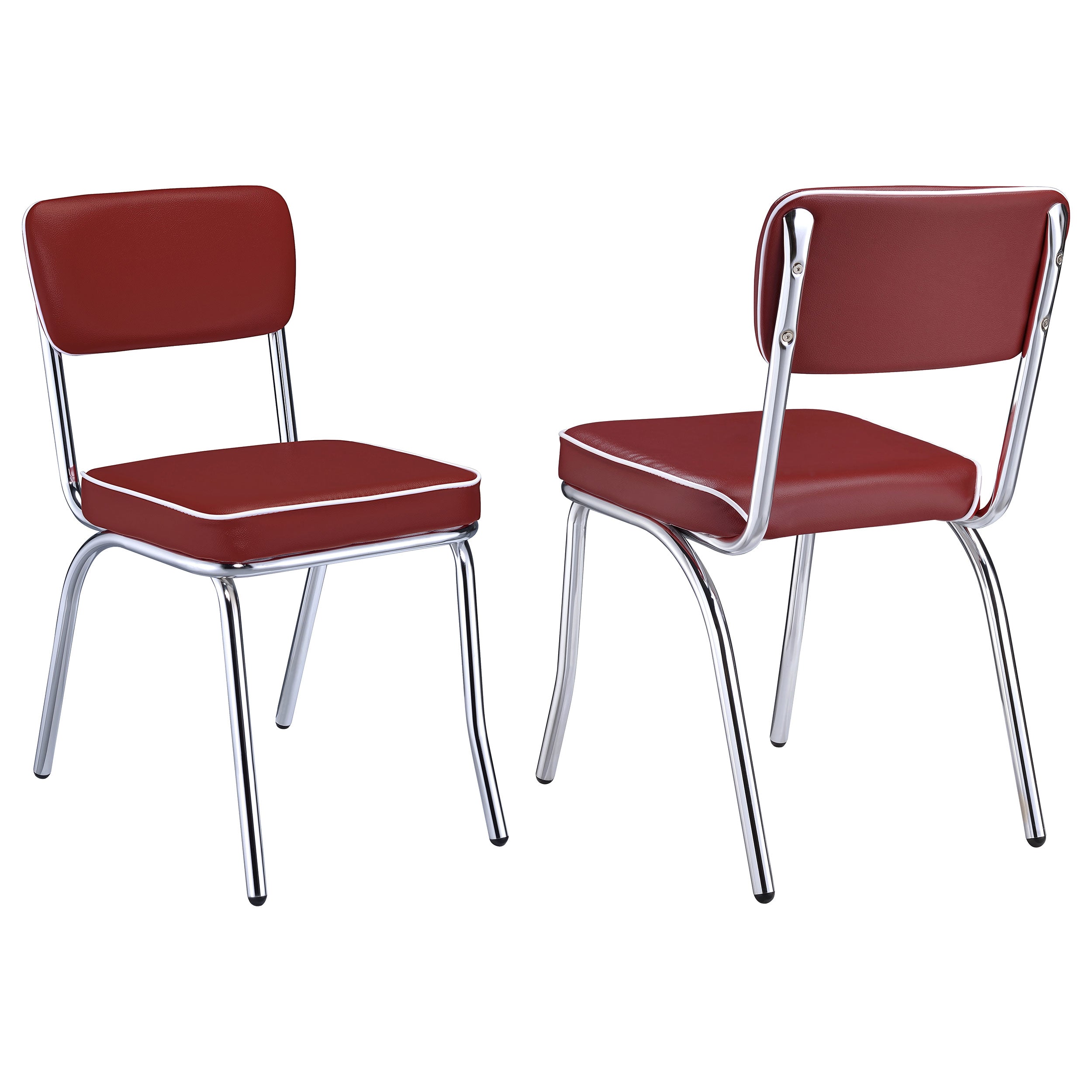Retro Upholstered Dining Side Chair (Set of 2)