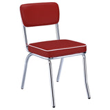 Retro Upholstered Dining Side Chair (Set of 2)