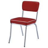 Retro Upholstered Dining Side Chair (Set of 2)