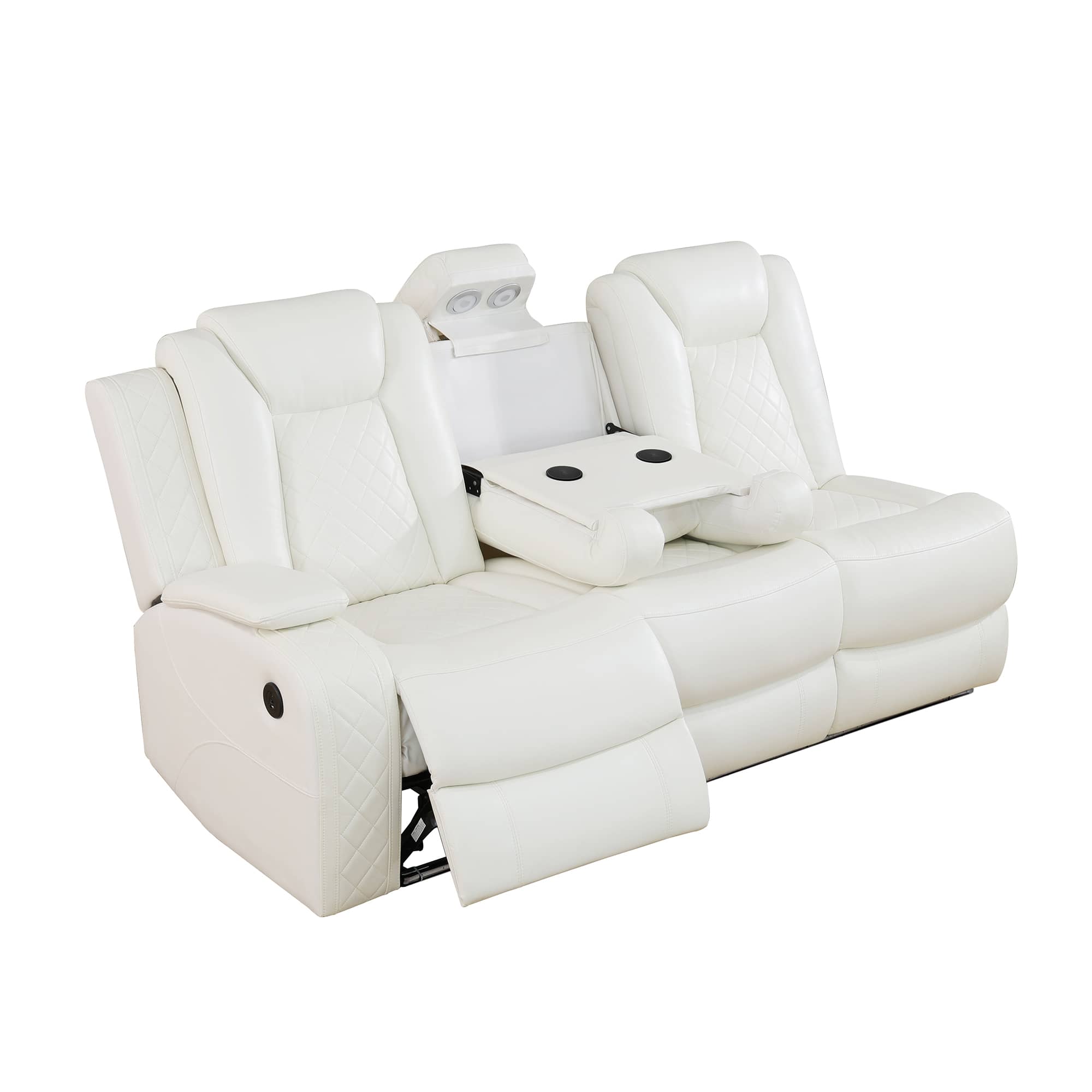 Breathing Leather 3-Piece Living Room Recliner Sofa set