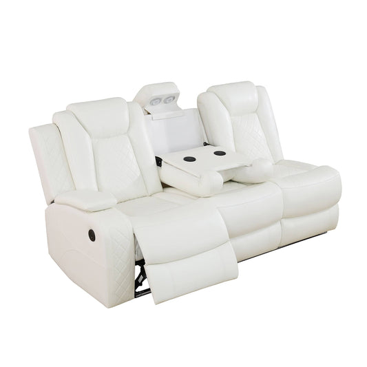 Breathing Leather 3-Piece Living Room Recliner Sofa set