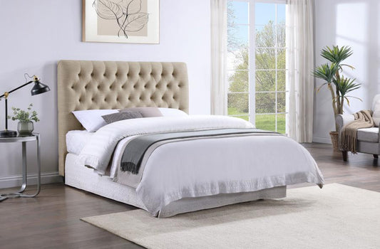 Chloe Upholstered Panel Headboard Oatmeal