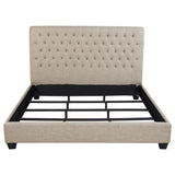 Chloe Upholstered Panel Bed Oatmeal
