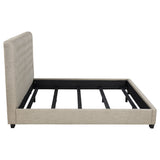 Chloe Upholstered Panel Bed Oatmeal