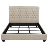 Chloe Upholstered Panel Bed Oatmeal