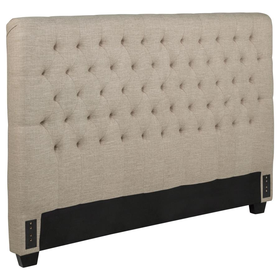 Chloe Upholstered Panel Headboard Oatmeal