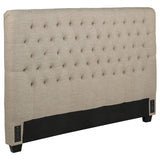 Chloe Upholstered Panel Headboard Oatmeal