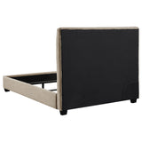 Chloe Upholstered Panel Bed Oatmeal