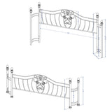 Sydney Headboard and Footboard Brushed Gold