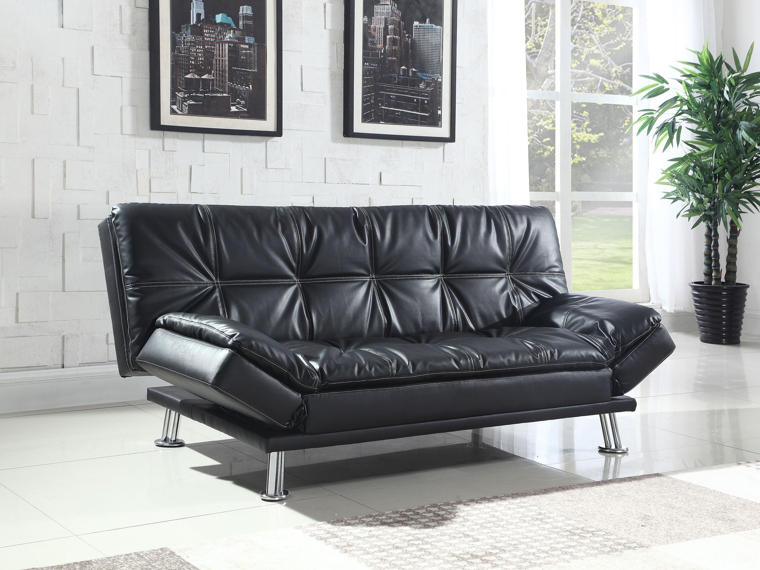 Dilleston Upholstered Tufted Convertible Sofa Bed
