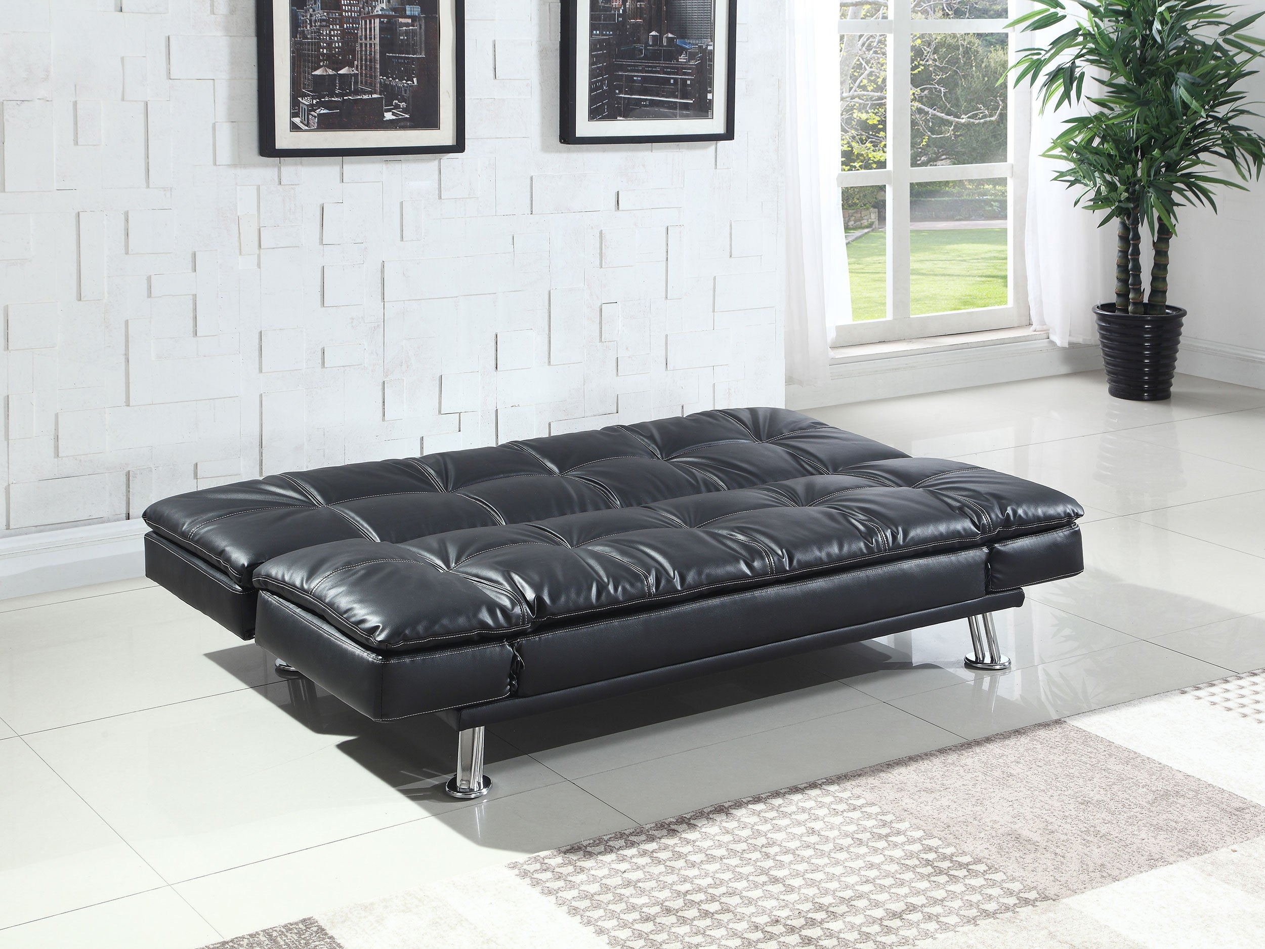 Dilleston Upholstered Tufted Convertible Sofa Bed