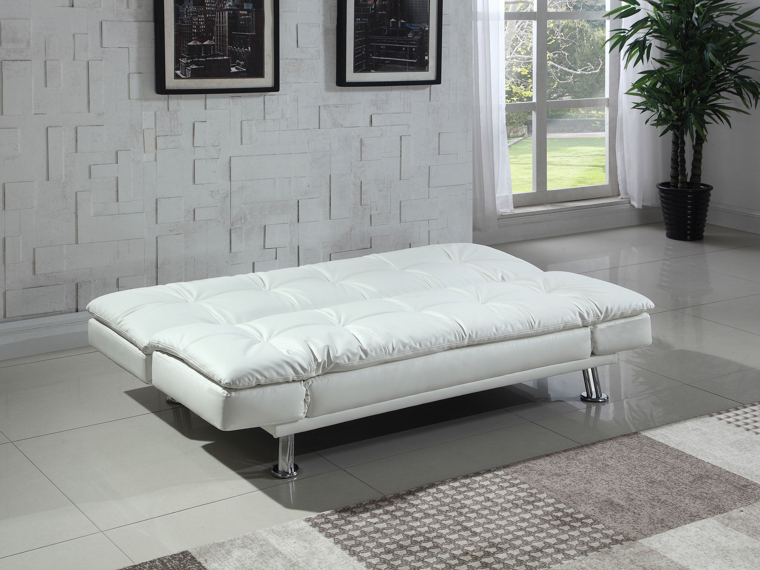 Dilleston Upholstered Tufted Convertible Sofa Bed