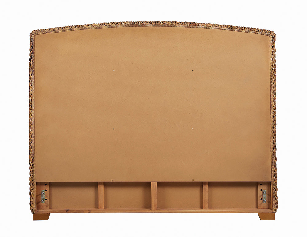 Laughton Woven Banana Leaf Panel Headboard Amber