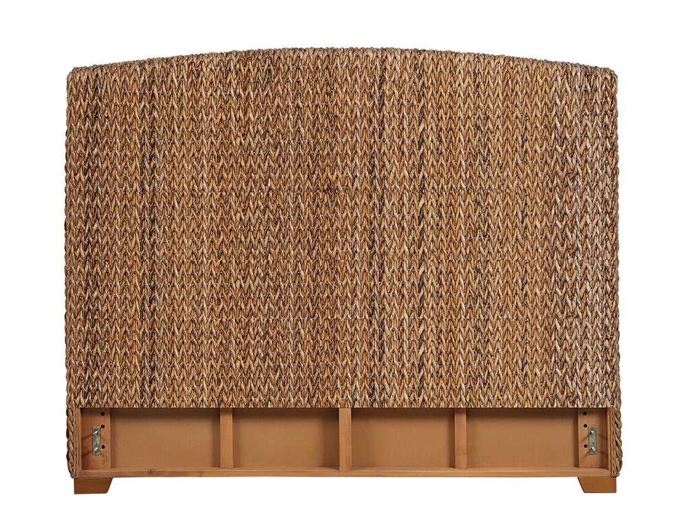 Laughton Woven Banana Leaf Panel Headboard Amber
