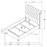 Devon 57-inch Upholstered Panel Bed