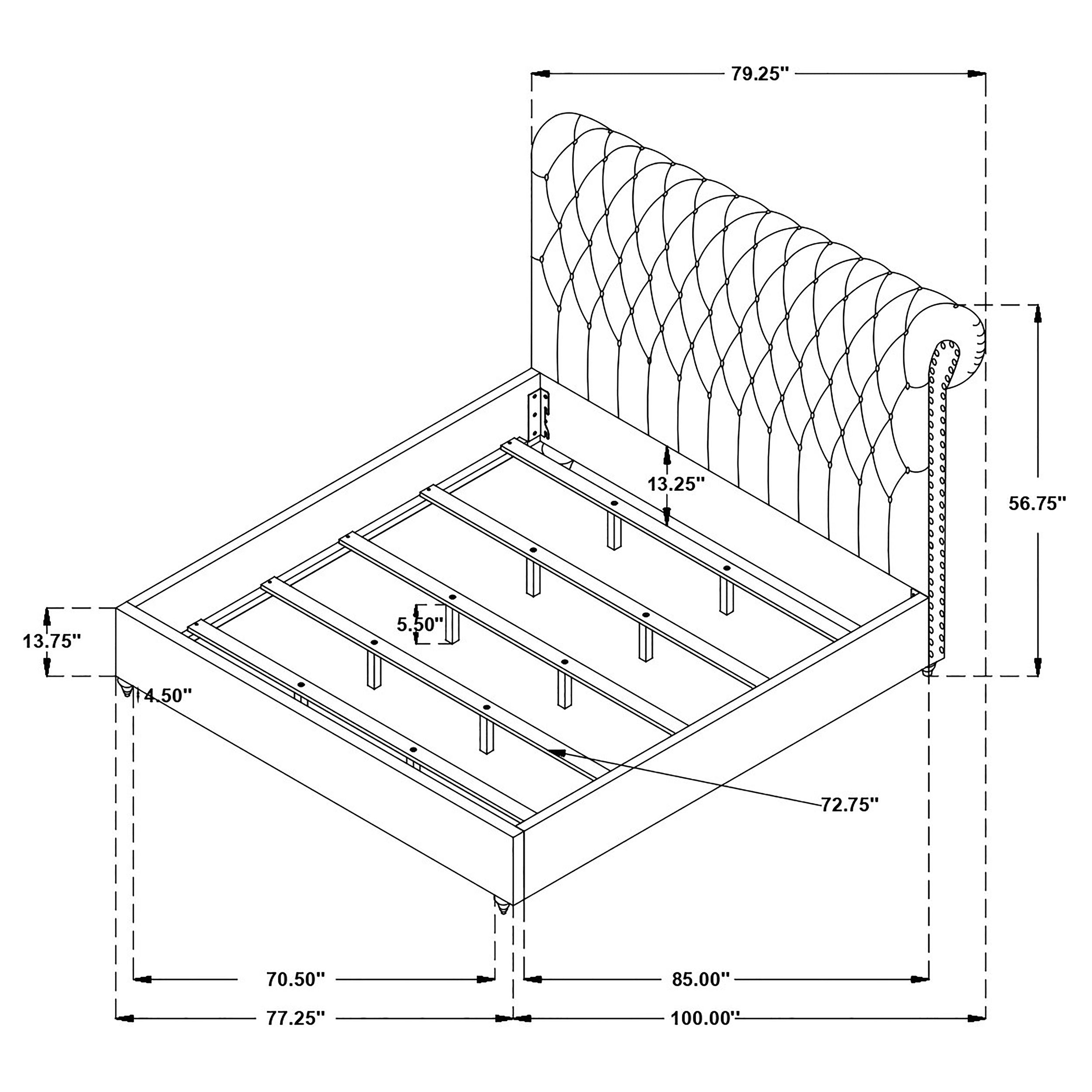 Devon 57-inch Upholstered Panel Bed