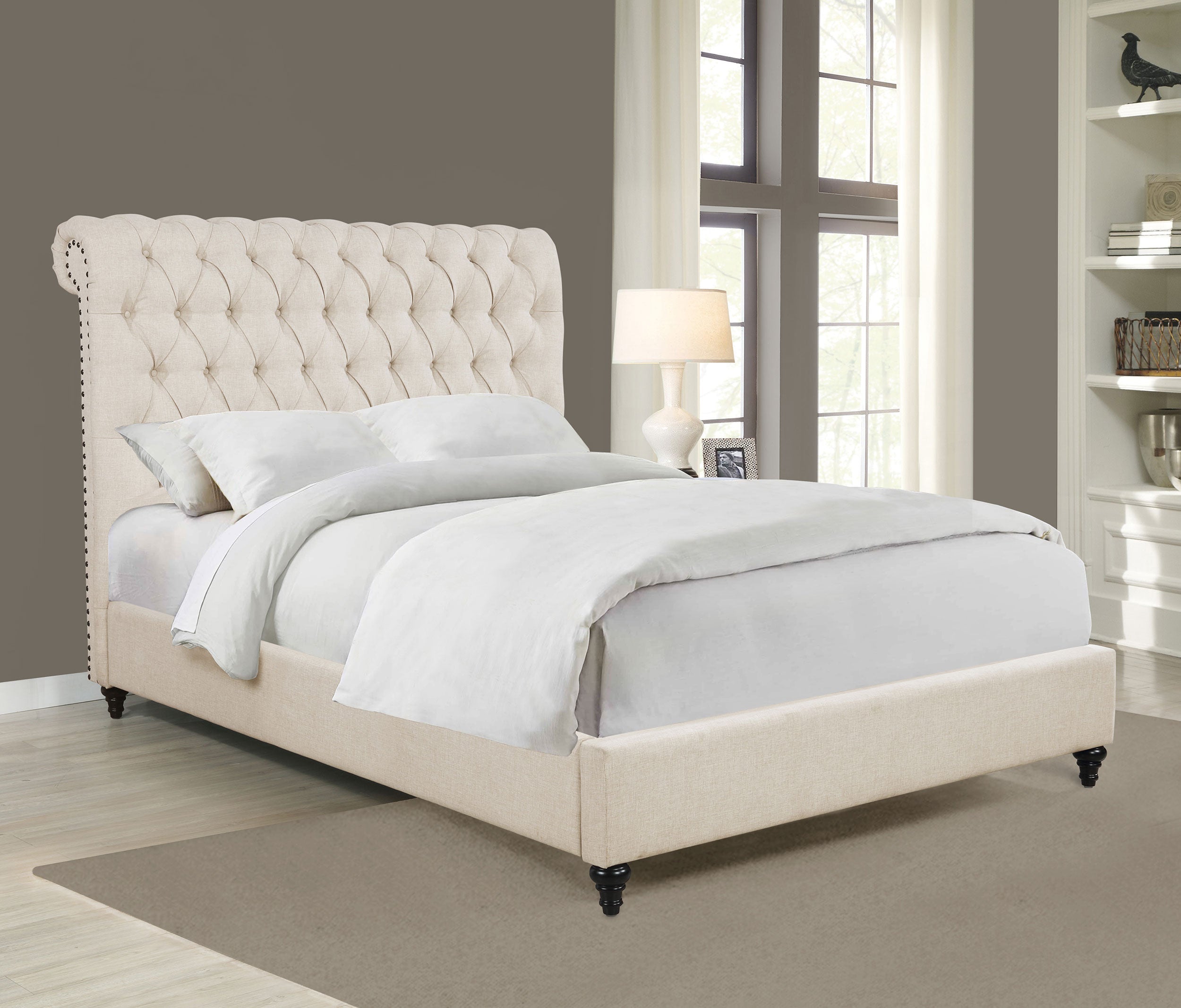 Devon 57-inch Upholstered Panel Bed