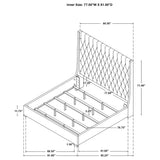 Camille Upholstered Panel Bed Grey