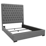 Camille Upholstered Panel Bed Grey