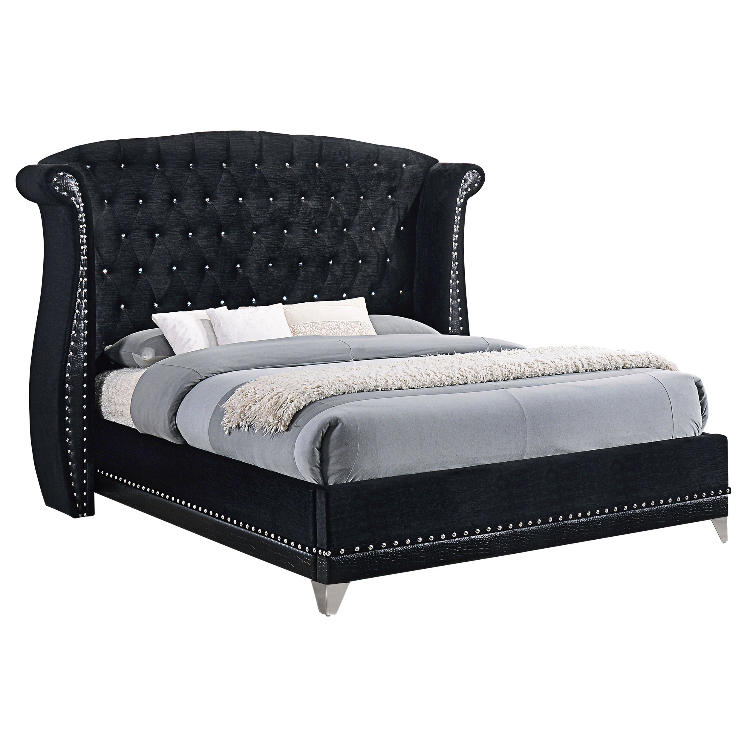 Barzini Upholstered Wingback Bed