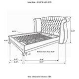 Barzini Upholstered Wingback Bed