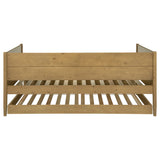 Calinda Wood Twin Daybed With Trundle Natural