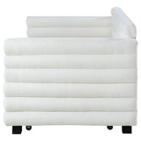 Patricia Boucle Upholstered Twin Day Bed with Trundle
