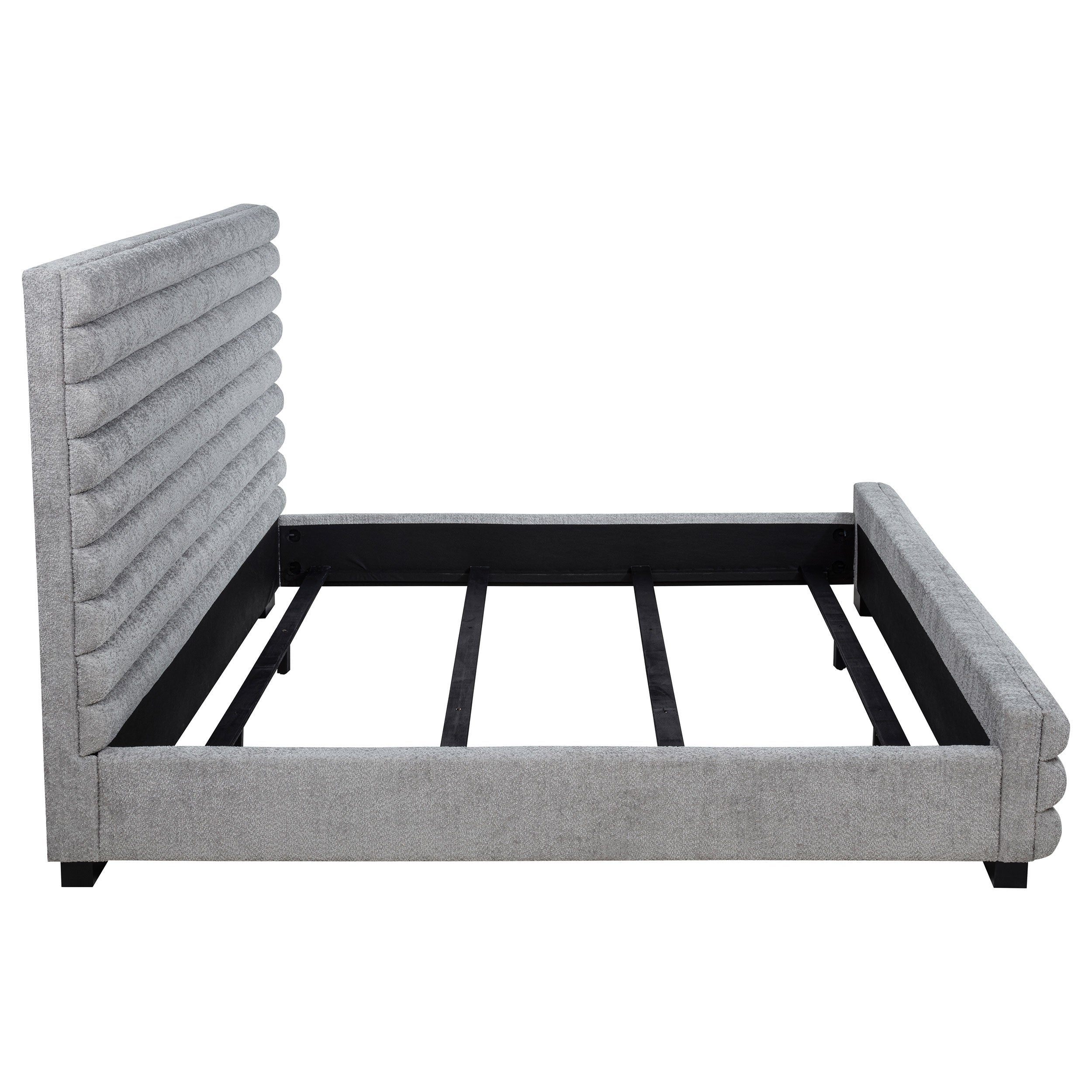 Patricia 58-inch Boucle Upholstered Bed Grey