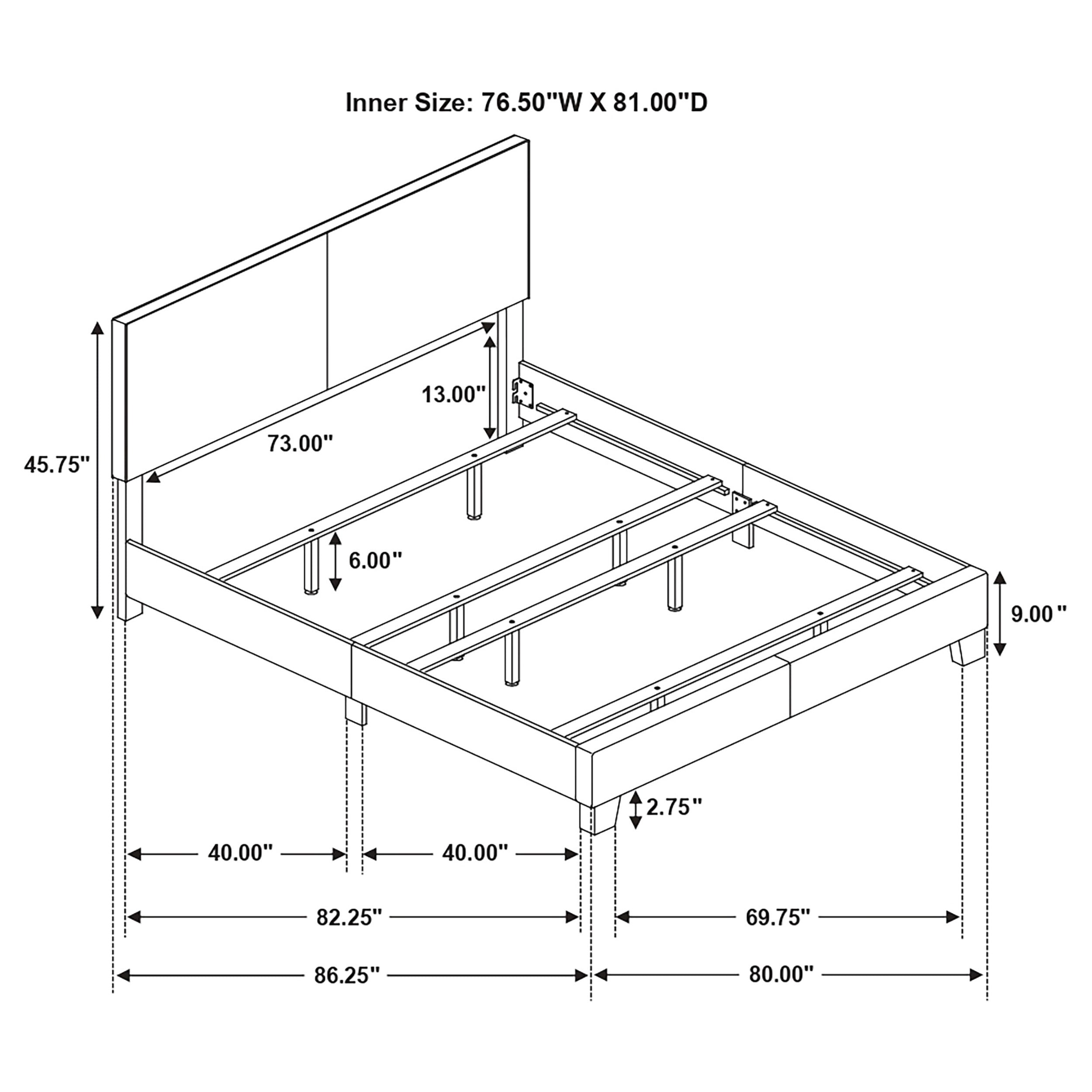 Dorian Faux Leather Upholstered Panel Bed