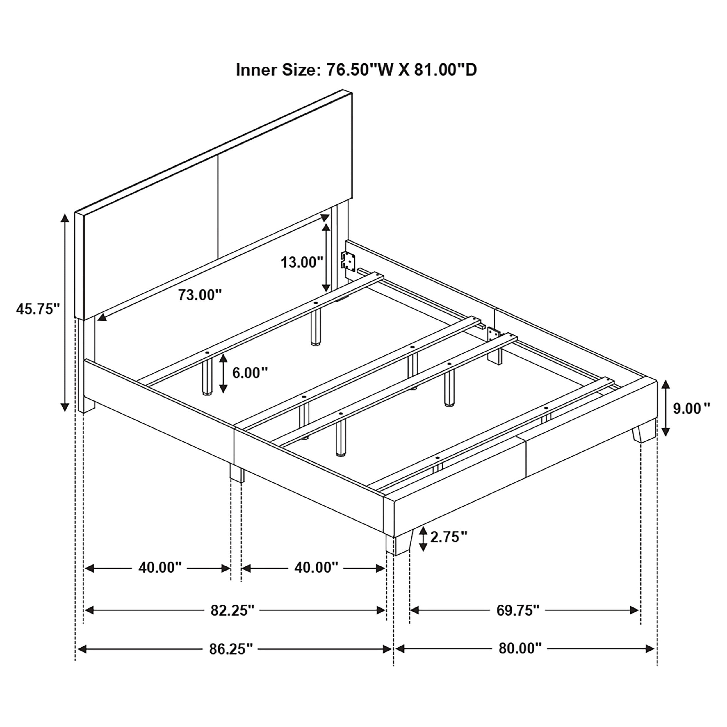Dorian Faux Leather Upholstered Panel Bed