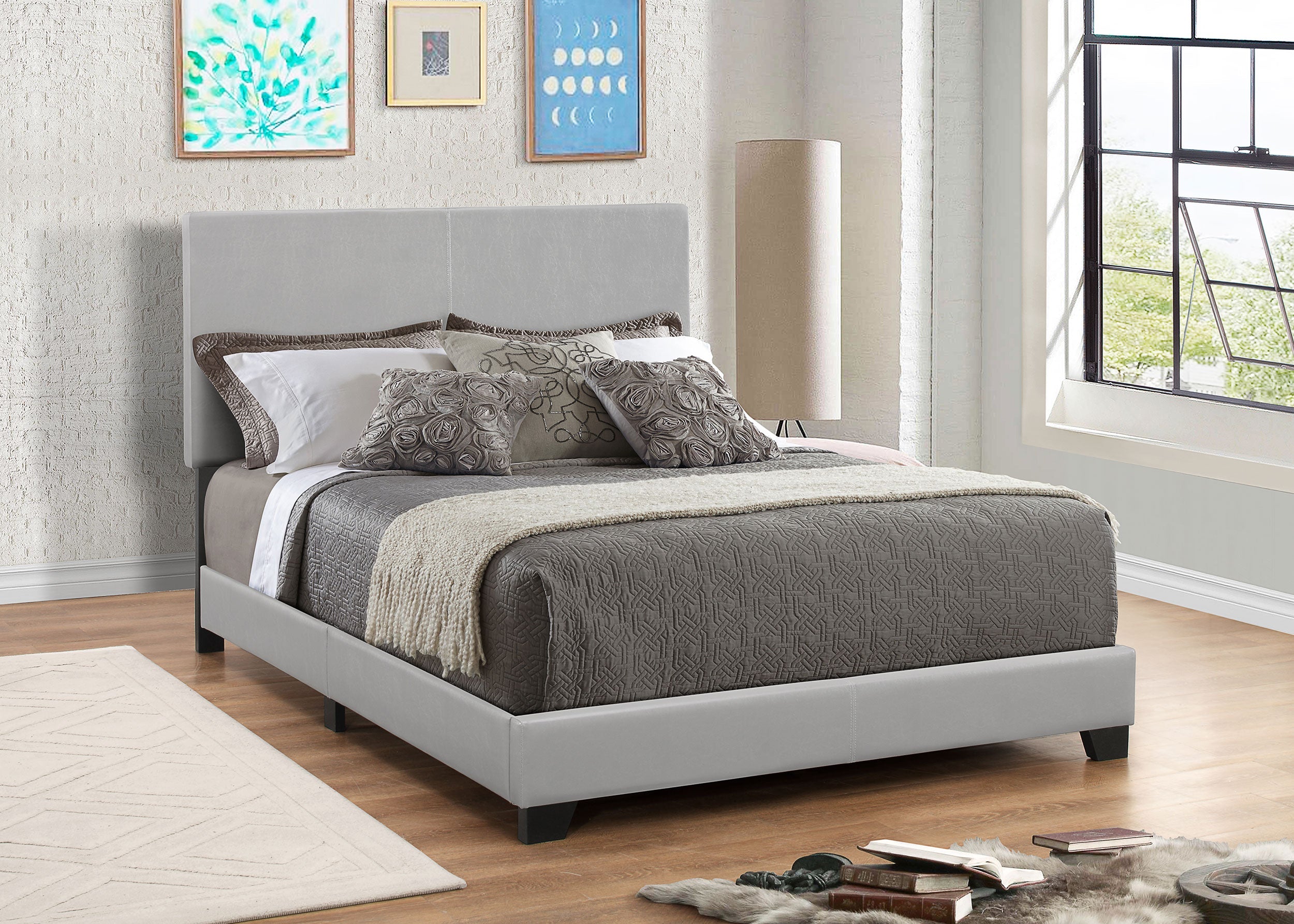 Dorian Faux Leather Upholstered Panel Bed
