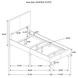 Dorian Fabric Upholstered Panel Bed