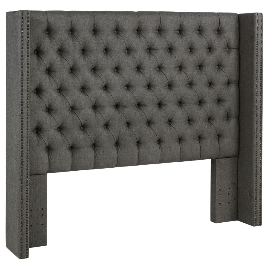 Bancroft Upholstered Wingback Headboard Grey