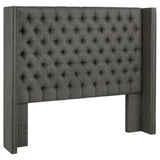 Bancroft Upholstered Wingback Headboard Grey
