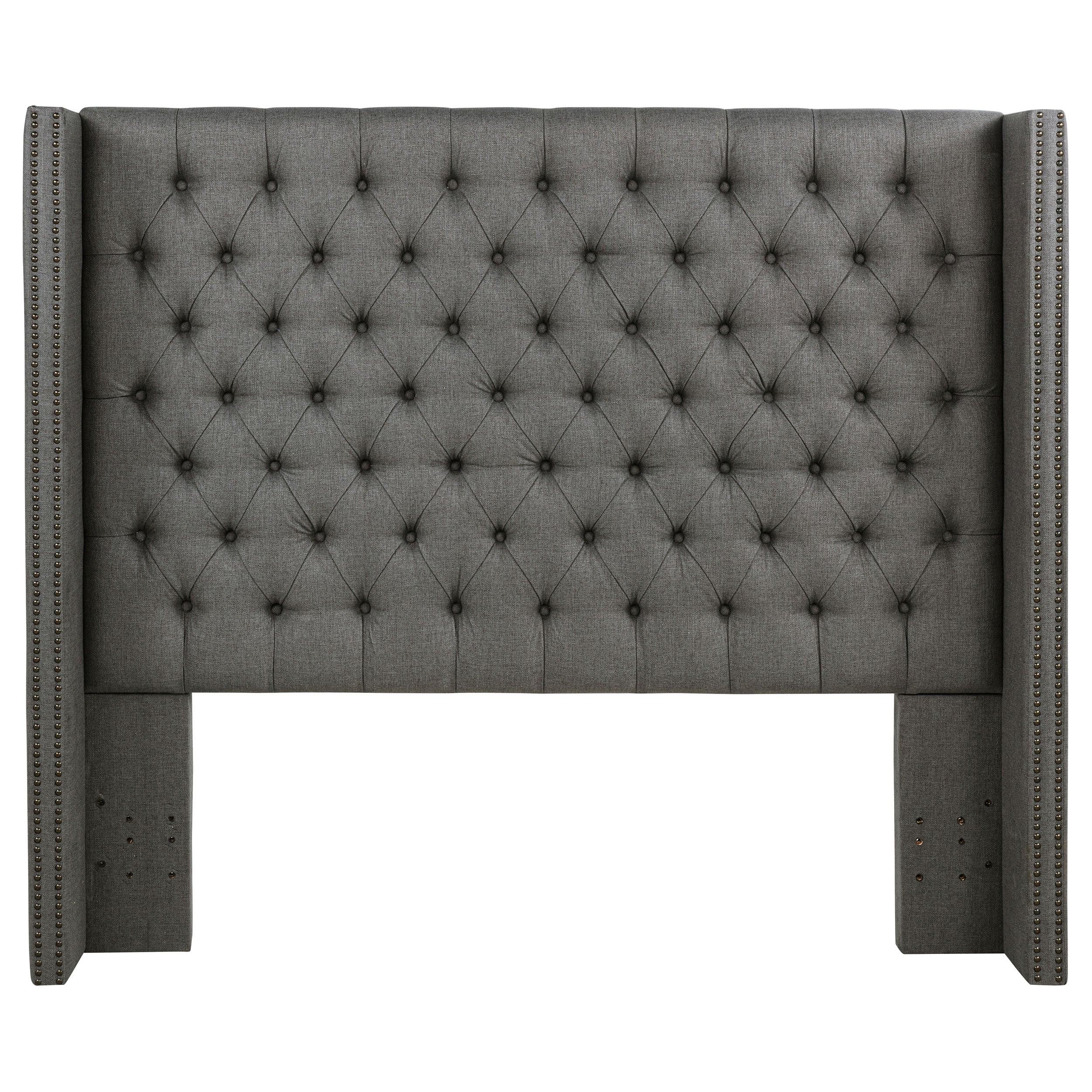 Bancroft Upholstered Wingback Headboard Grey